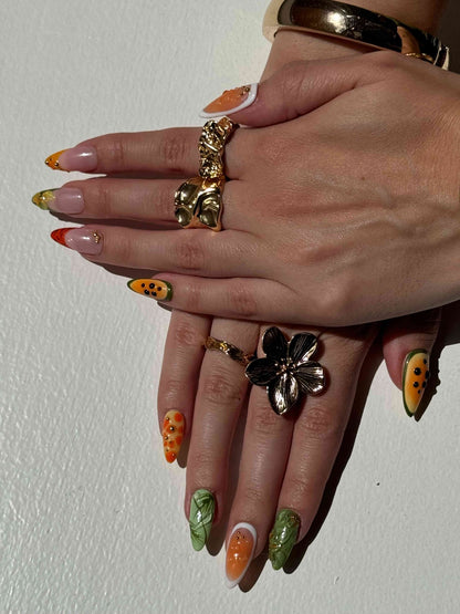 Faux ongles press-on 3D Juicy Rio – fruité tropical FancyNails